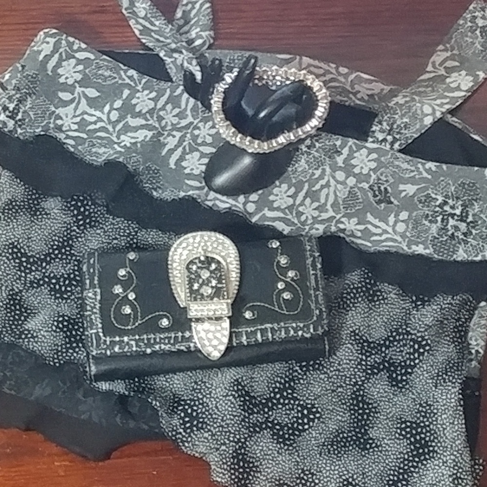 Black Western Bling Wallet